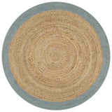 Vidaxl rug handmade with olive green border 150 cm jute