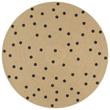 Vidaxl rug handmade with print polkadot 120 cm jute