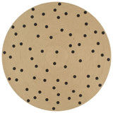 Vidaxl tæppe håndlavet med print polkadot 150 cm jute