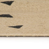 Vidaxl rug handmade with triangle print 90 cm jute