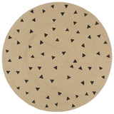 Alfombra Vidaxl hecha a mano con un yute de impresión triangular de 120 cm