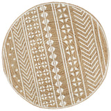Vidaxl tapis fait à la main avec une impression blanche 150 cm jute