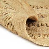 Vidaxl tæppe håndlavet 120 cm flettet jute