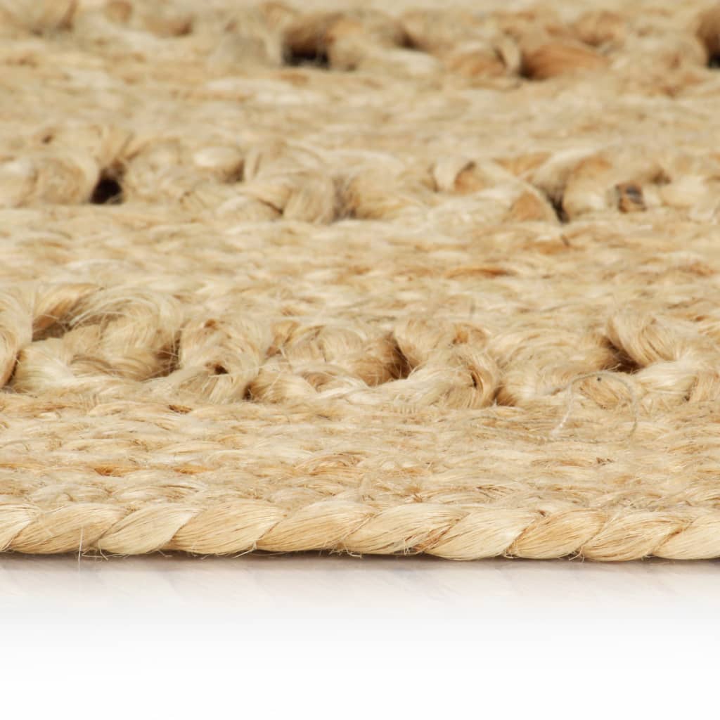 Vidaxl tæppe håndlavet 120 cm flettet jute