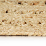 Vidaxl tæppe håndlavet 120 cm flettet jute