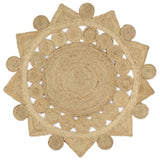 Vidaxl rug handmade 120 cm braided jute