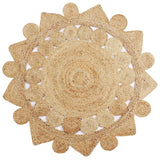 Vidaxl tapis à la main 150 cm jute tressée