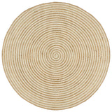 Vidaxl -mattan handgjorda med spiraldesign 120 cm jute vit
