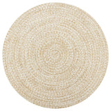 Vidaxl rug handmade 90 cm jute white and natural
