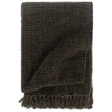 Vidaxl Plaid 160x210 cm Antracite di cotone e marrone