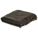 Vidaxl Plaid 160x210 cm Antracite di cotone e marrone