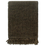 Vidaxl Plaid 160x210 cm Antracite di cotone e marrone