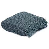 Vidaxl plaid 160x210 cm katoen indigo-blauw
