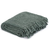 Vidaxl Plaid 125x150 cm di cotone verde scuro