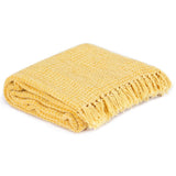Vidaxl Plaid 125x150 cm Mustardo di cotone Giallo