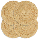 Vidaxl Placemats 4 sts rundt 38 cm jute selvfølgelig