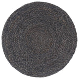 Vidaxl Placemats 4 sts around 38 cm jute dark gray