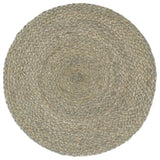 Vidaxl Placemats 6 Sts Round 38 cm Jute Plain Grey