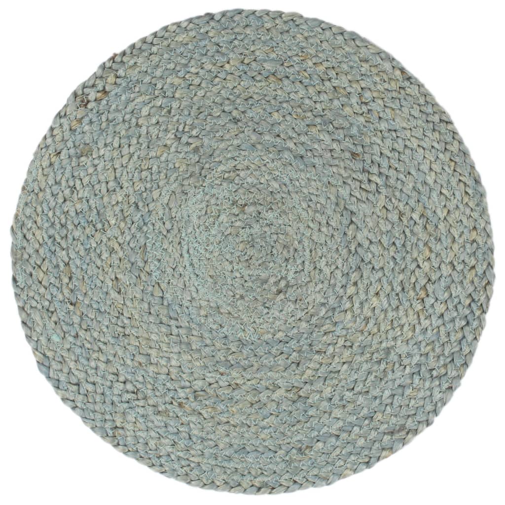 Vidaxl Placemats 4 pts em torno de 38 cm de juta oliva verde