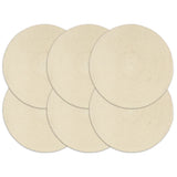 Vidaxl Placemats 6 sts Round 38 cm cotton of course