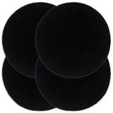 Vidaxl Placemats 4 sts Round 38 cm cotton plain black