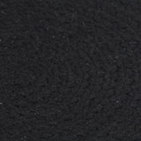 Vidaxl Placemats 4 sts Round 38 cm cotton plain black