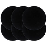 Vidaxl Placemats 6 sts Round 38 cm cotton plain black