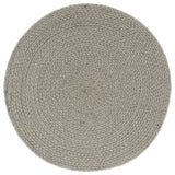 Vidaxl Pillemats 6 STS Ronda 38 cm de algodón liso gris