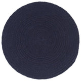 Vidaxl Placatsmats 4 STS ronderëm 38 cm Koteng Einfache Navy Blo