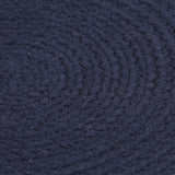 Vidaxl Placatsmats 4 STS ronderëm 38 cm Koteng Einfache Navy Blo