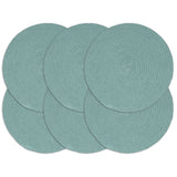 Vidaxl Placemats 6 sts Round 38 cm cotton plain green