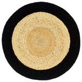 Vidaxl Placemats 4 st 38 cm jute and cotton natural and black