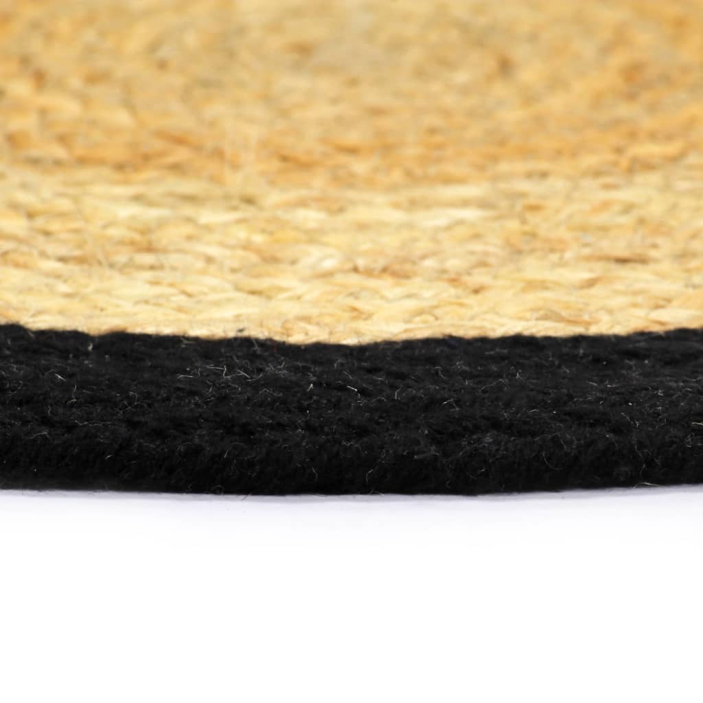 Vidaxl Placemats 4 st 38 cm jute and cotton natural and black