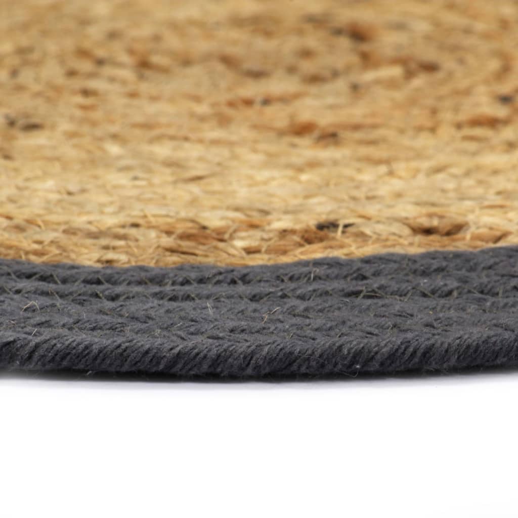 Vidaxl Placemats 4 st 38 cm jute and cotton of course and anthracite