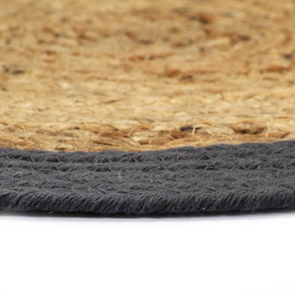 Vidaxl Placemats 6 st 38 cm jute and cotton of course and anthracite