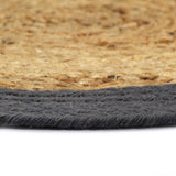 Vidaxl Placemats 6 st 38 cm jute and cotton of course and anthracite