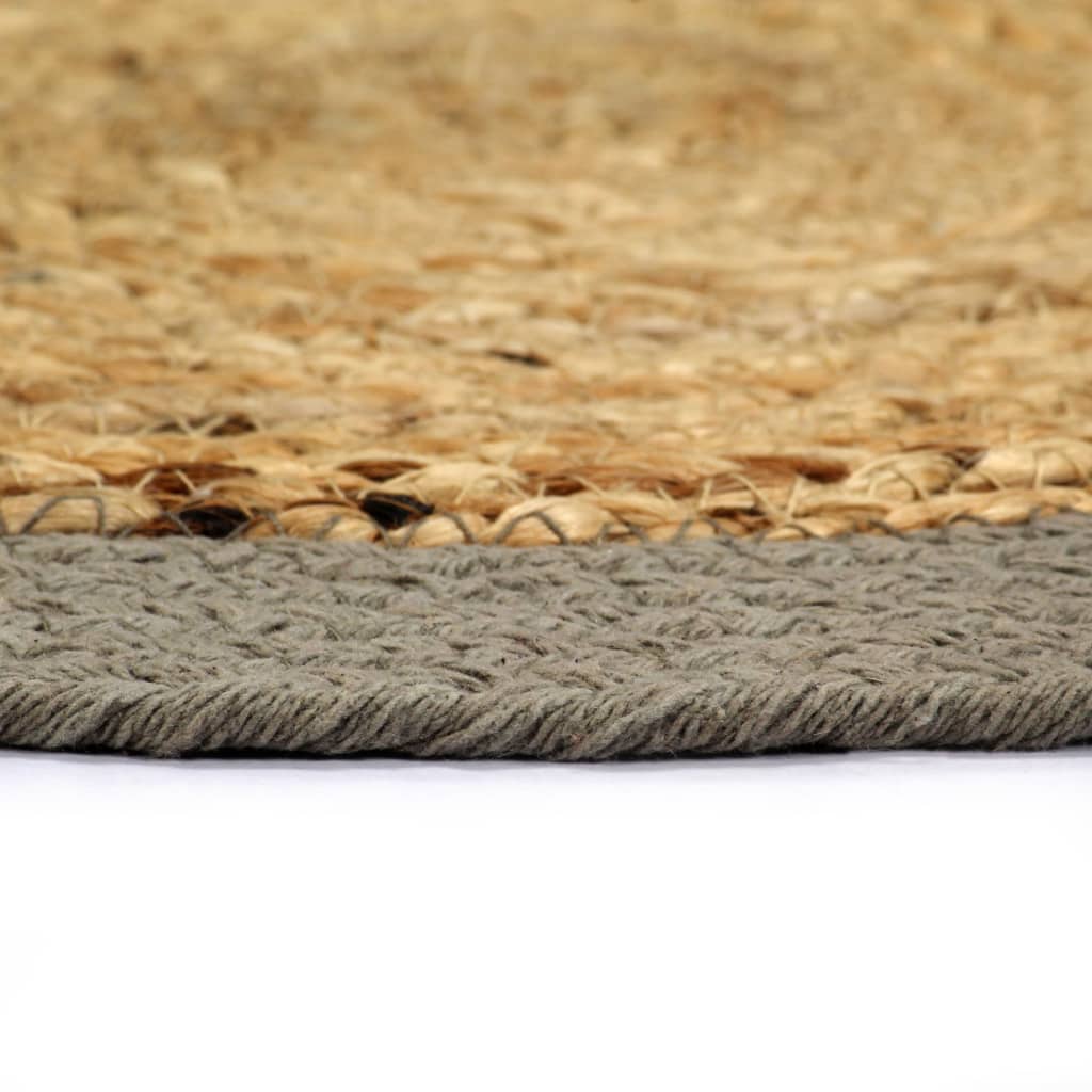 Vidaxl Placemats 6 St 38 cm juta in bombaž naravni in sivi
