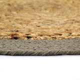 Vidaxl Placemats 6 St 38 cm juta in bombaž naravni in sivi