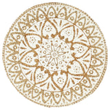 Vidaxl Placemats 4 Sts Round 38 cm Jute White