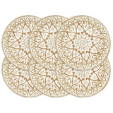Vidaxl PLASCEMATS 6 STS round 38 cm bianco