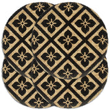 Vidaxl placemats 4 sts krog 38 cm jute črna