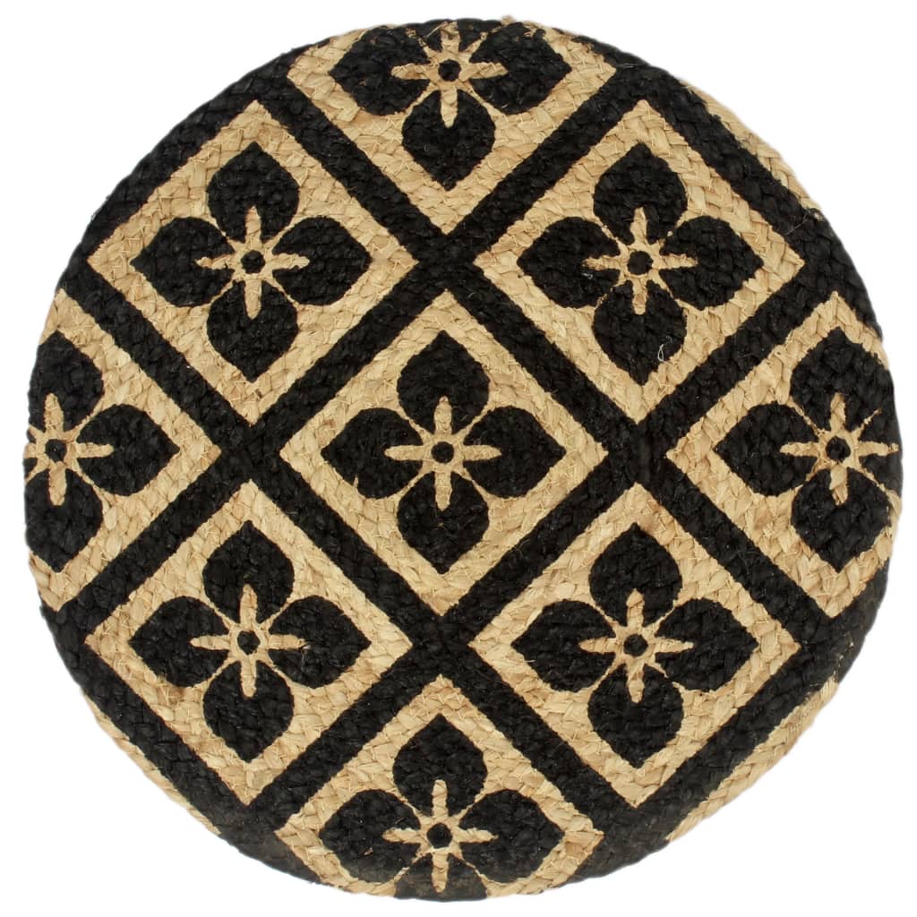Vidaxl placemats 4 sts krog 38 cm jute črna