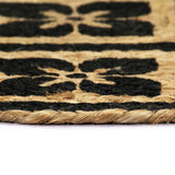 Vidaxl placemats 4 sts krog 38 cm jute črna