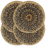 Vidaxl -Placemats 4 Sts um 38 cm Jute dunkelblau