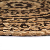 VIDAXL PLASCEMATS 4 STS round round 38 cm juta marrone scuro