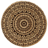 Vidaxl Placemats 6 sts Round 38 cm Jute dark brown