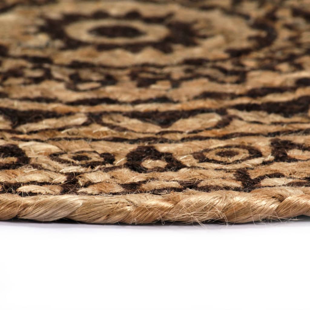 Vidaxl Placemats 6 sts Round 38 cm Jute dark brown