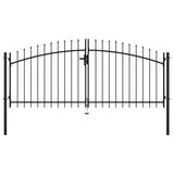 Vidaxl Fence Gate Double Door med Spears Top 300x150 cm