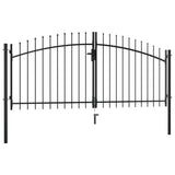 Vidaxl Fence Gate Double Door med Spears Top 300x150 cm