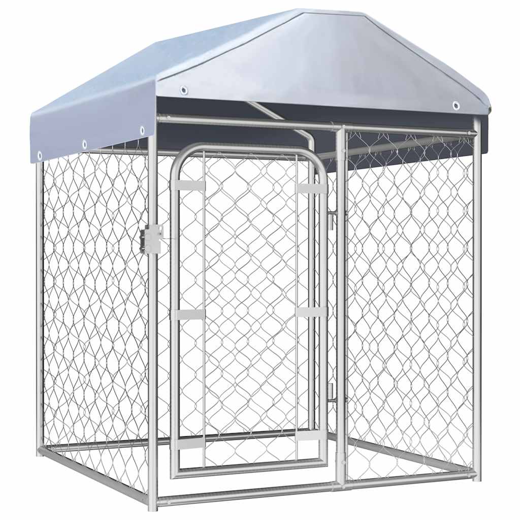 Vidaxl Dog Kennel for Outside with Roof 100x100x125 cm